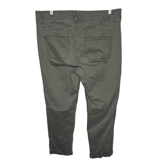 Democracy Absolution Cargo Pants Size 12 Olive Green Utility Stretch Casual - Picture 2 of 10